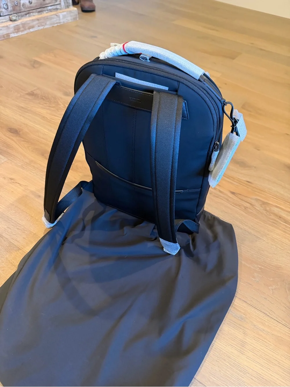 Tumi Black Harrison Backpack with Front Zip